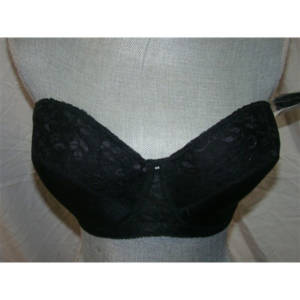 NWOT Carnival 36DD Full Figure Strapless Underwire Bra 123 Black 99731 - Picture 2 of 3